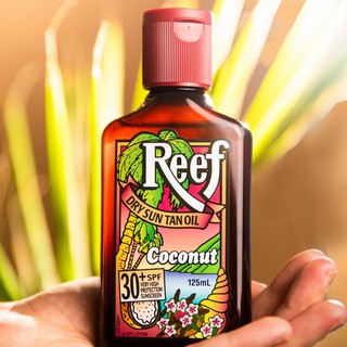 ออยล์อาบแดด บำรุงผิว ผิวแทน น้ำมันมะพร้าว REEF Dry Sun Tan Oil SPF30+ 125 mL แทนไว ผิวสวย