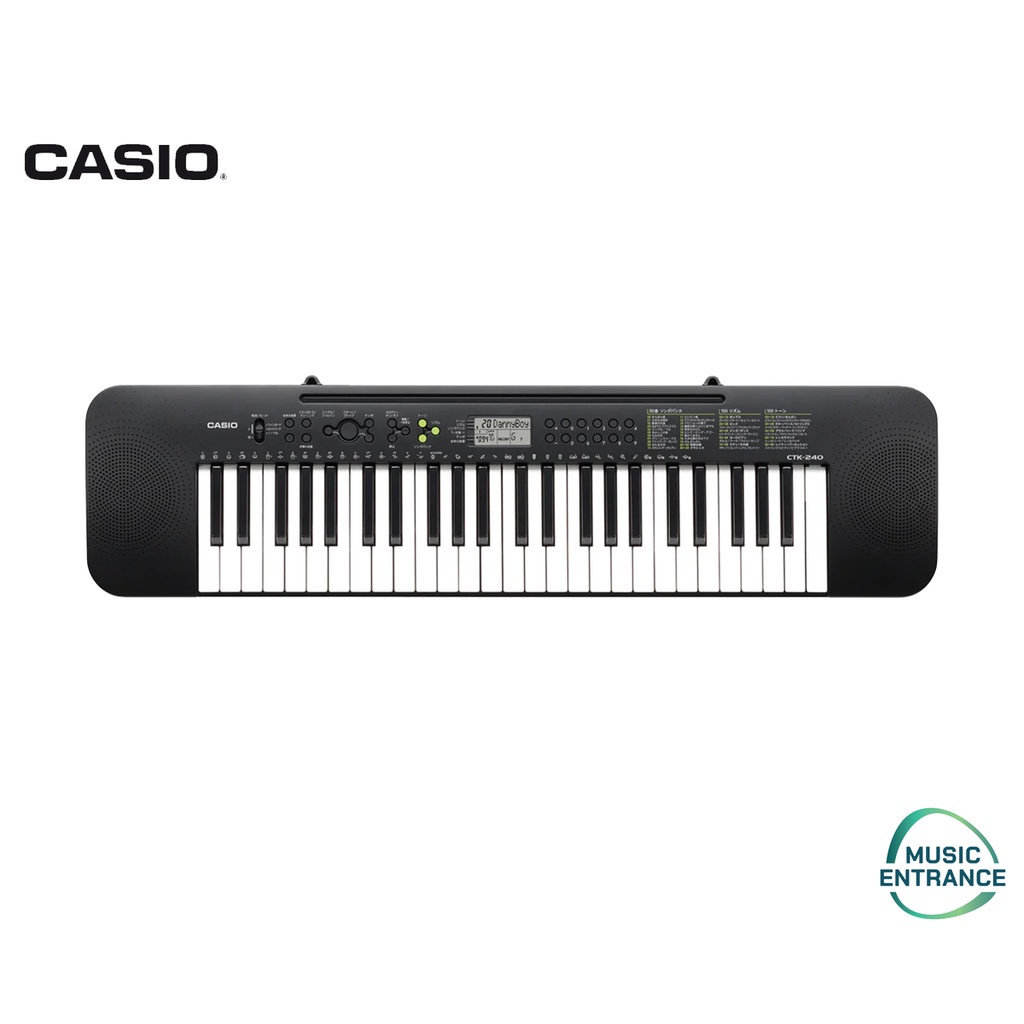 Casio keyboard CTK-240 คีย์บอร์ดไฟฟ้า 49 คีย์ จังหวะในเครื่อง 100 จังหวะ และ โทนเสียงในเครื่อง 100 โ