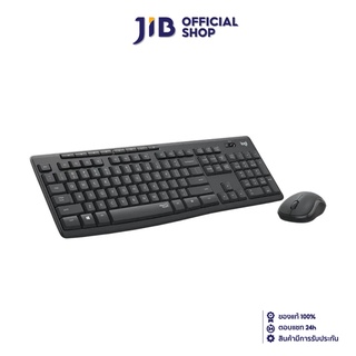 LOGITECH KEYBOARD &amp; MOUSE (คีย์บอร์ดและเมาส์ไร้สาย) (MK295) WIRELESS SILENT GRAPHITE