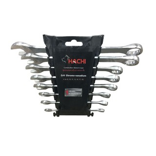 wrench HACHI COMBINATION WRENCH Hand tools Hardware hand tools ประแจ ประแจแหวนข้างปากตาย HACHI 8 ชิ้น/ชุด เครื่องมือช่าง