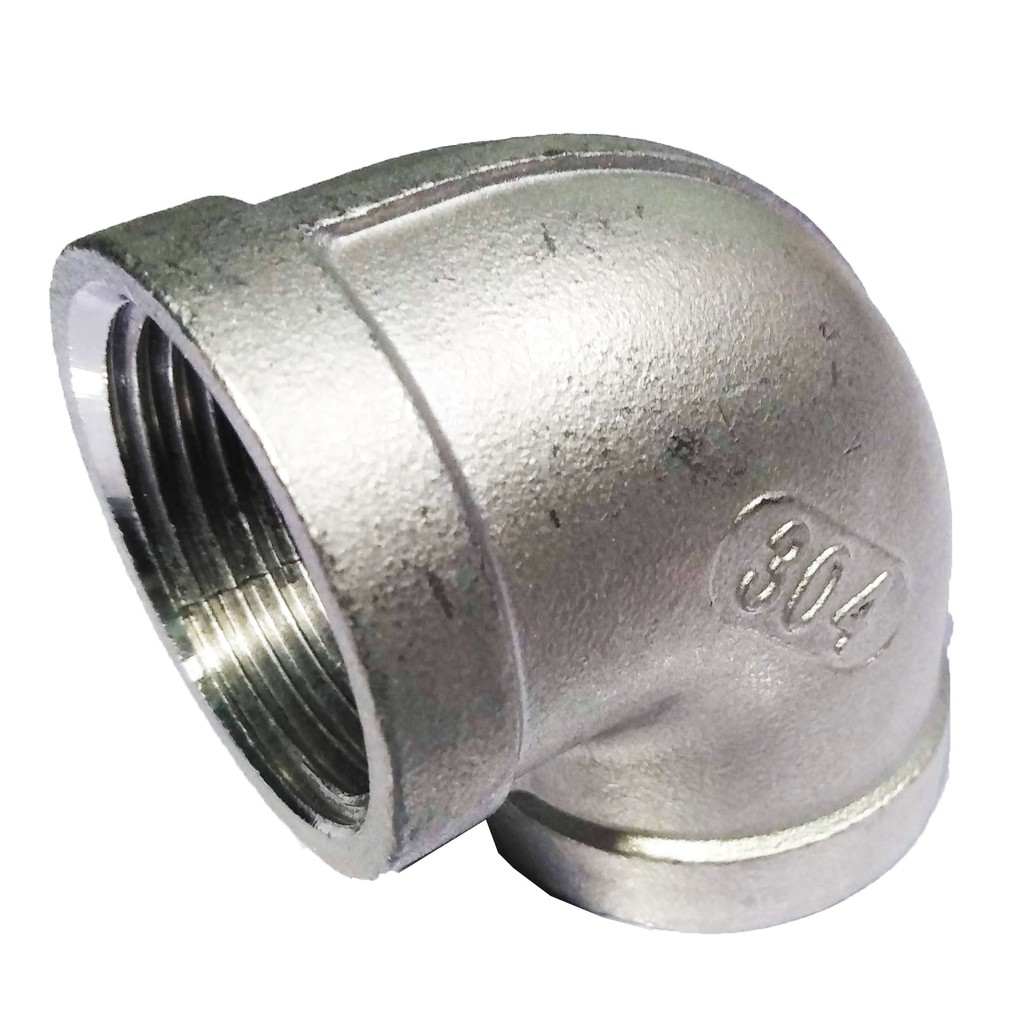 ข้องอ90องศา สแตนเลส304 ขนาด1/2",1",1.1/2"นิ้ว เกลียวใน