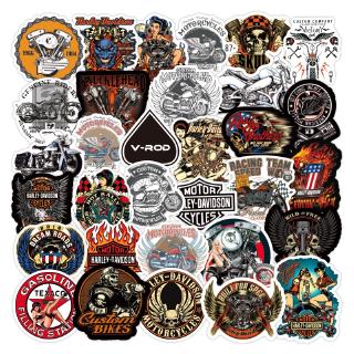 สติ๊กเกอร์พีวีซีกันน้ํา 50 ชิ้นสําหรับรถจักรยานยนต์ Harley - Davidson