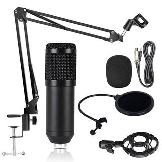 ไมค์อัดเสียง ไมค์ คอนเดนเซอร์ (Pro Condenser Microphone ) พร้อม ขาตั้งไมค์โครโฟน และอุปกรณ์เสริม (โช้คอัพโลหะ)