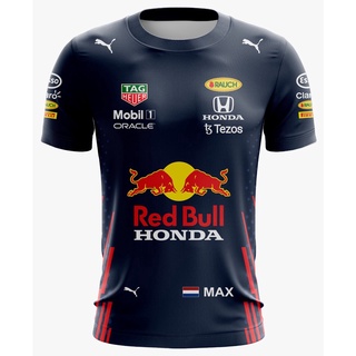 เสื้อเชิ้ต Max Verstappen สีฟ้า สีแดง 2022