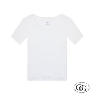 G&amp;G เสื้อยืดผู้ชาย คอวีแขนสั้น รุ่น NH7202 - WH สีขาว