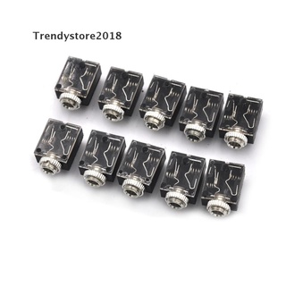 Trendystore2018 แจ็คซ็อกเก็ตเสียงสเตอริโอ 3.5 มม. 10 ชิ้น พร้อมน็อต 5 Pin PCB