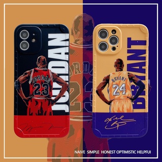 เคสโทรศัพท์มือถือแบบนิ่ม ลาย NBA Kobe Bryant Michael Jordan สําหรับ iPhone 14 13 12 11 Pro Max X XS XR 7 8 Plus