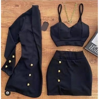 3in1 sexy bodycon terno blazer terno longsleeve terno for women korean terno ootd wear