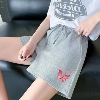 no 1 shop กางเกงขาสั้น ลายผีเสื้อน่ารัก เนื้อผ้าดี ใส่สบาย พร้อมจ้า
