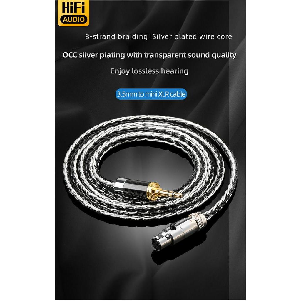 สายเคเบิลหูฟังสเตอริโอ HiFi 3.5 มม. เป็น Mini XLR ตัวผู้ แจ็ค 3.5 มม. ประสิทธิภาพสูง สําหรับ AKG Q701 K240s K271 ราคา ถูกที่สุด ดีลบีเคเค แกลเลอรีภาพที่ 6