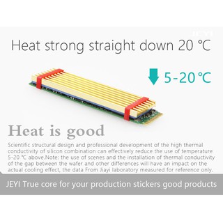 JEYI N80 Heat dissipation gold bar NVME NGFF M.2 2280 Heat dissipation aluminum