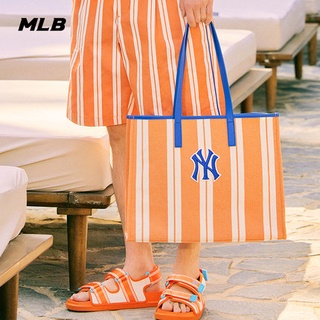 MLB NY Ethnic Stripe Jacquard Tote Bag กระเป๋าทรงโท้ทใบใหญ่พร้อมใบเล็กรุ่นใหม่ล่าสุด