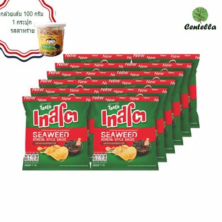 TASTO SEAWEED KOREAN STYLE SAUCE 11g X12 pcs. Free Banana family Banana snack seaweed flavor 100 g.