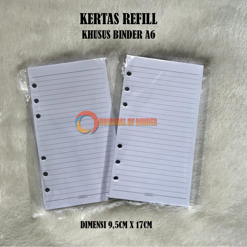 A6 Binder Refill Paper/6 ห่วง 50 แผ่น