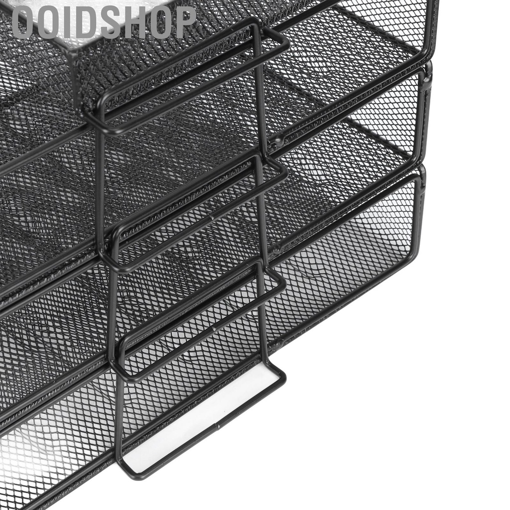 Ooidshop 4Pcs File Rack Stackable Separable Mesh Hollow Design Large ...