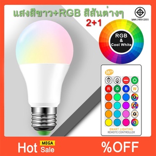 Keso ไฟแต่งห้อง 9W15W RGBW หลอดไฟ led วินเทจโคมไฟ E27 เปลี่ยนสีได้ 16 หลอด ด้วยรีโมทคอนโทรล