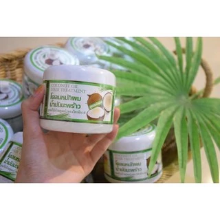 Coconut Oil Hair Treatment โคลนหมักผม น้ำมันมะพร้าว 300 กรัม ทรีสเม้นท์ บำรุงผม สำหรับการใช้งานที่หลากหลาย สระผม