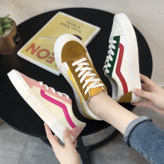 พร้อมส่งรองเท้าผ้าใบแฟชั่น ใหม่ล่าสุดดีไซส์โดดเด่น#171