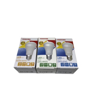 Toshiba(โตชิบา) หลอดไฟ LED A60 Bulb 13 วัตต์ GEN 7 ขั้ว E27  มีระบบป้องกันฟ้าผ่า มี 3 สีให้เลือก