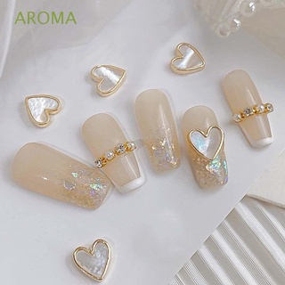 Aroma หินพลอยเทียม รูปหัวใจ 3D หรูหรา แวววาว สไตล์ญี่ปุ่น สําหรับตกแต่งเล็บ Diy