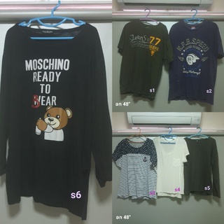 (พร้อมส่ง) เสื้อยืด เสื้อมือ 2 สาวอวบ ไซส์ใหญ่