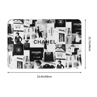 พรมเช็ดเท้า กันลื่น ลาย Pin On Coco Chanel ขนาด 40x60 ซม. สําหรับบ้าน และห้องครัว