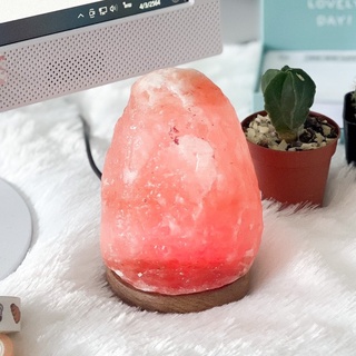 โคมไฟเกลือหิมาลายัน Himalayan Salt Lamp USB ใช้ในรถ หน้าคอม โคมไฟหินเกลือหิมาลัย โคมไฟ โคมไฟเกลือ