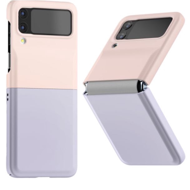 K-Max Hinge Protection Color Case compatible with Samsung Galaxy Z Flip 4(2022), Lightweight, Strap 