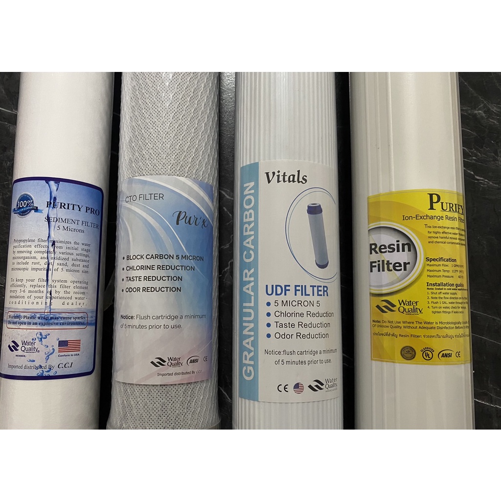 ไส้กรองตู้น้ำหยอดเหรียญ 20 นิ้ว ไส้กรองน้ำ 4 ขั้นตอน PP/CTO/GAC/RESIN สำหรับตู้กดน้ำหยอดเหรียญและเครื่องกรองน้ำ - รูปที่ 5