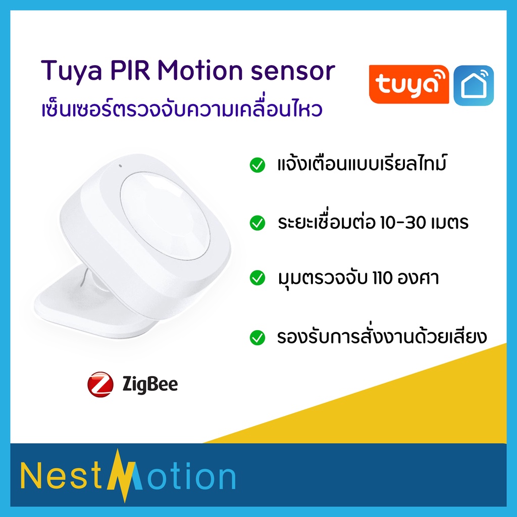 Tuya smartlife Zigbee PIR Motion sensor / Zigbee PIR Motion Sensor P06 เซ็นเซอร์ตรวจจับความเคลื่อนไหว
