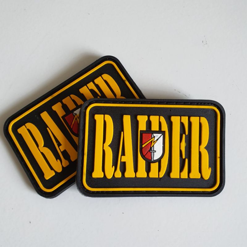 YELLOW RAIDER LOGO RUBBER PATCH/TNI RUBBER EMBLEM PATCH