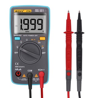 ZOYI ZT98 ดิจิตอลมัลติมิเตอร์ True RMS Auto Range Multimetro Ammeter Capacitance อุณหภูมิ Hz เครื่องทดสอบ NCV 2000