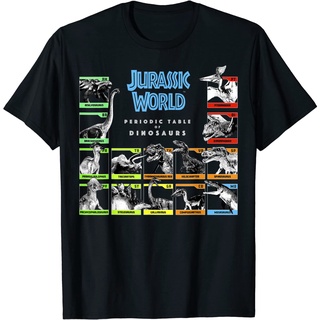 เสื้อยืดโอเวอร์ไซส์เสื้อยืด พิมพ์ลายกราฟิกไดโนเสาร์ Juric World PeriodicS-3XL