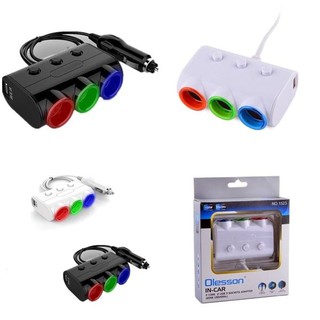 cherry ตัวเพิ่มช่องที่จุดบุหรี่ 3 ช่อง + 2USB Olesson INCAR Sockets Adapter NO.1523