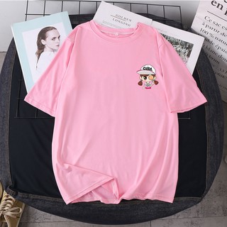 BK-363-SHORT เสื้อยืดแขนสั้นพร้อมส่ง 8สี สกรีนลายการ์ตุน ผ้ายืดเด้งใส่สบาย ใส่ได้ทั้งหญิงและชาย *S-3XL  ส่งในไทย**