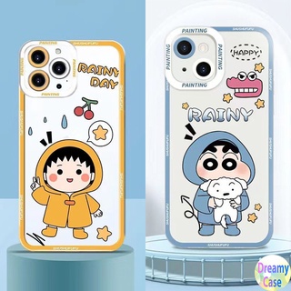 เคสโทรศัพท์มือถือแบบนิ่ม กันรอยเลนส์กล้อง ลาย Motif Happy Rainy Day สําหรับ VIVO Y53S Y51 Y51A Y31 2021 Y15S Y15A Y20 Y20i Y12S Y12A Y20s G Y30 Y50 Y30i Y12 Y15 Y17 U10 Y19 Y33S Y21S Y21 Y52 Y72 5G