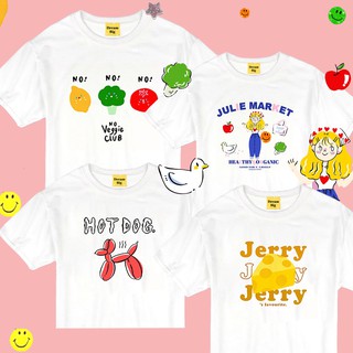 ลด15%ใส่โค้ด  เสื้อยืดสไตล์เกาหลี มีหลายลาย อก32-50 An Lee Tshirt เสื้อน่ารัก เสื้อผู้หญิง เสื้อขาว