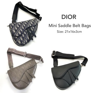 DIOR Mini Saddle Beltbag ของแท้ 100% [ส่งฟรี]