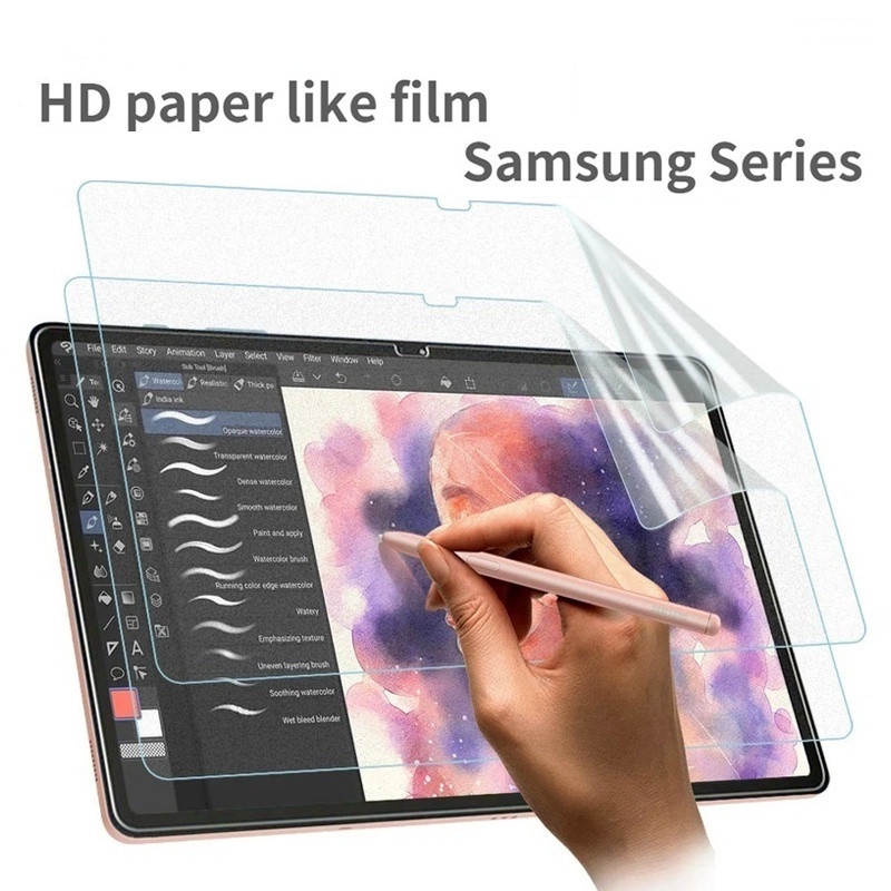 ฟิล์มไฮโดรเจลกันรอยหน้าจอ เนื้อแมตต์ กันรอยนิ้วมือ แสงสีฟ้า สําหรับ Samsung Galaxy Tab S7 Plus FE A7 10.4 (2020) S6 Lite A 10.1 8.0 พร้อมปากกา S5e