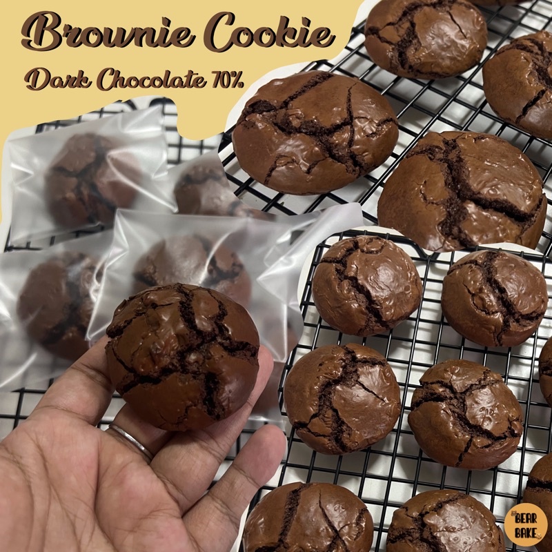 (สั่งขั้นต่ำ3ชิ้น) Brownie Cookie Dark Chocolate 70% บราวนี่ คุกกี้ ช็อคโกแลตเข้มข้น