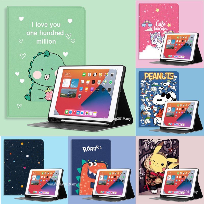 เคสอัจฉริยะ พร้อมถาดปากกา สําหรับ iPad 10.9 Air5 8th 9th air2 air1 9.7 air4 10.9 mini5 mini4 pro11 air pro air3 pro 10.5 iPad 6th 5th