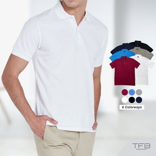 เสื้อโปโล แขนสั้น สีขาว ผ้าดรายเทค(dry-tech) TFB Workwear