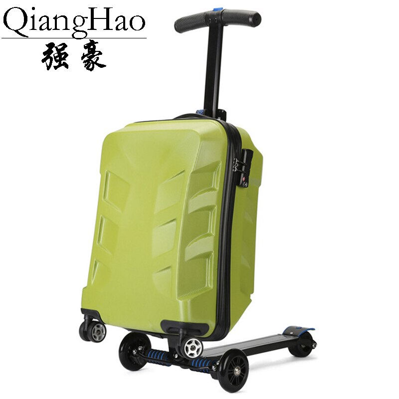 21inch TSA Lock Scooter Luggage Aluminum Suitcase With Wheels