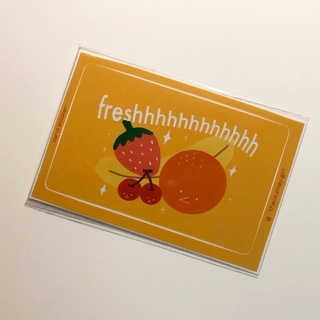 (no restock หมดแล้วหมดเลยน้า) Card sticker - fresh สติกเกอร์ติดบัตร