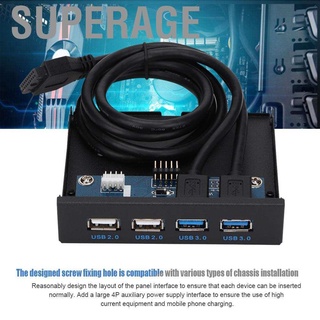 Superage แผงฟลอปปี้ไดรฟ์ขยายสัญญาณ ฮับ Usb3.0 + Usb2.0 2 พอร์ต