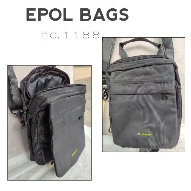 EPOL BAGS รุ่น no.1188 ขนาด6x8 นิ้ว กระเป๋าสะพายข้าง กระเป๋าสะพาย