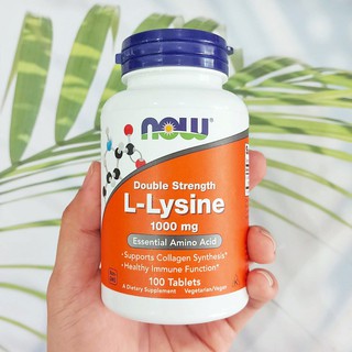 แอล-ไลซีน L-Lysine 1,000 mg 100 Tablets (Now Foods®)