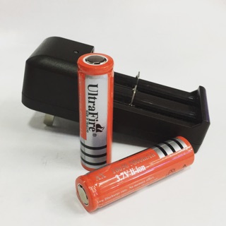 ถ่านชาร์จ18650 3.7V 5800mAh 2ก้อน พร้องแท่งชาร์จคู่ 1อัน