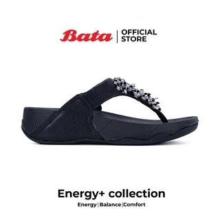 Bata บาจา Energy+ รองเท้าแตะหนีบ รองเท้าแตะเพื่อสุขภาพ สูง 1.5 นิ้ว สำหรับผู้หญิง รุ่น Lily-2 สีดำ 6716158