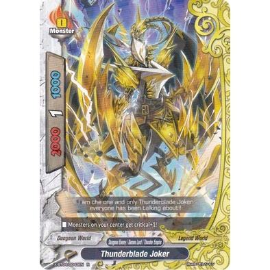 การ์ดอนาคตภาษาอังกฤษ Buddyfight Thunderblade Joker (X-BT04/0043EN) R [ 4 ชิ้น/เซ็ต]